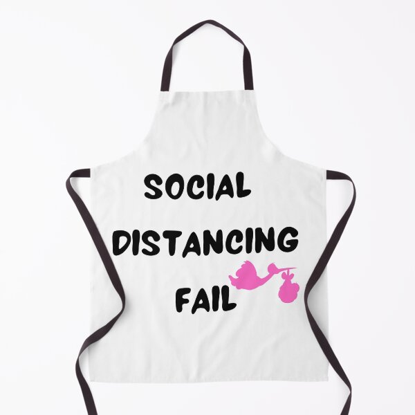 Item preview, Social Distancing Fail Funny Cute Letter Print Pregnancy Announcement designed and sold by Aura __Print.