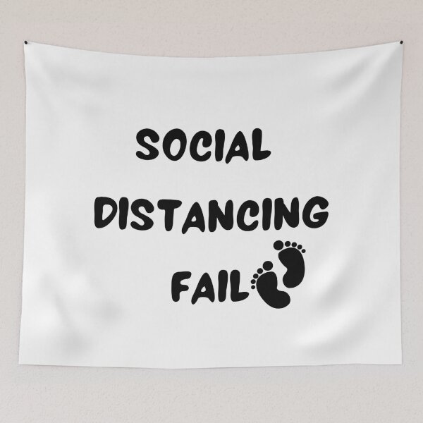 Item preview, Social Distancing Fail / Pregnancy Announcement designed and sold by Aura __Print.