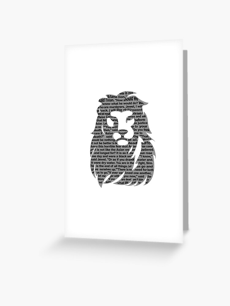 Aslan Narnia Watercolor Lions | Greeting Card