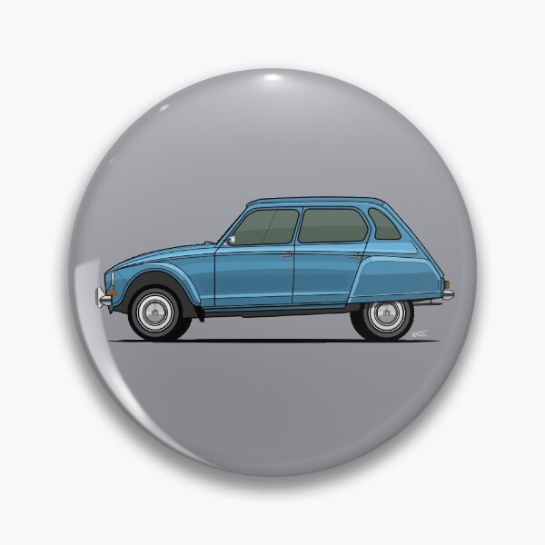 Item preview, Ci troen Dyane single side view illustration - Blue designed and sold by RJWautographics.