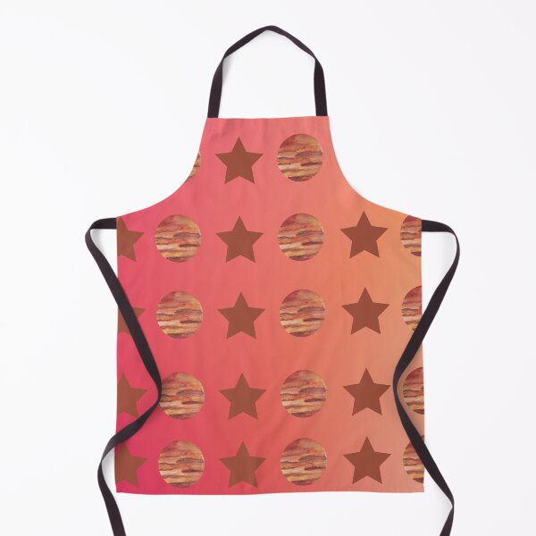 Item preview, Orange Star and Planet Jupiter Pattern Set in Gradient Red/Orange Sky designed and sold by ShaunSandhu.