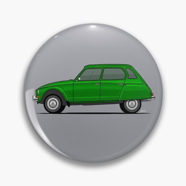 Item preview, Cit roen Dyane single side view illustration - Green designed and sold by RJWautographics.