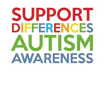 Support Differences Autism Awareness Poster for Sale by DesignFactoryD