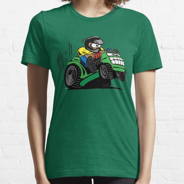 Cartoon Riding Lawnmower Tractor Essential T-Shirt