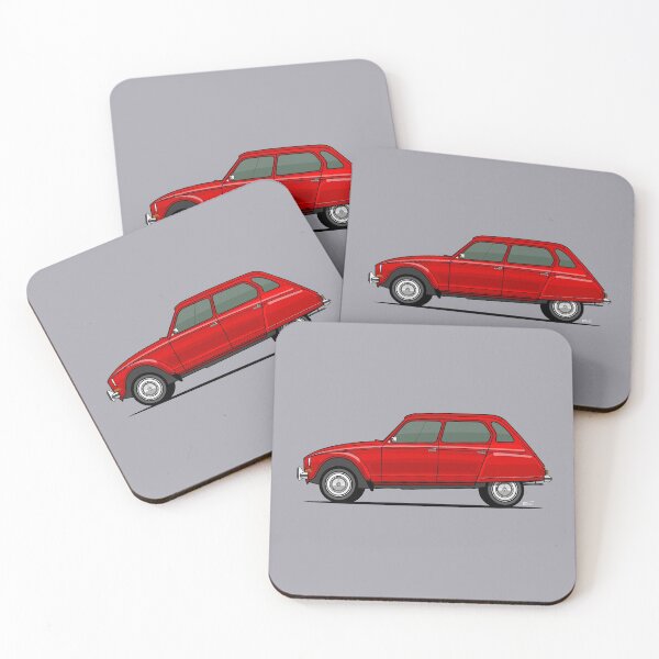Item preview, Citron Dyane single side view illustration - Red designed and sold by RJWautographics.