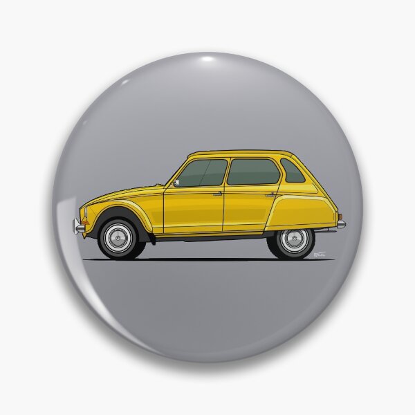 Item preview, Cit roen Dyane single side view illustration - Yellow designed and sold by RJWautographics.