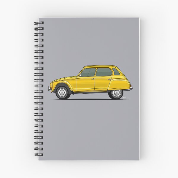Item preview, Cit roen Dyane single side view illustration - Yellow designed and sold by RJWautographics.