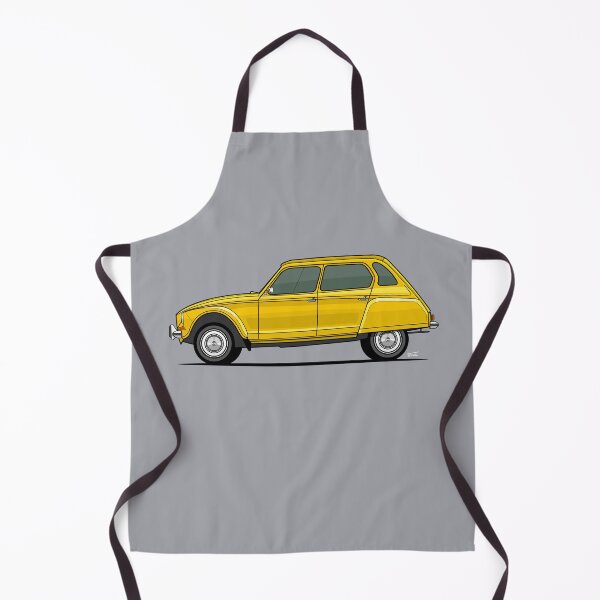 Item preview, Cit roen Dyane single side view illustration - Yellow designed and sold by RJWautographics.