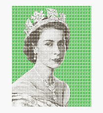 God Save The Queen - Green Photographic Print