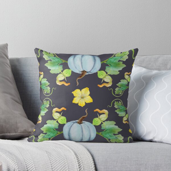 Item preview, Pumpkin Vines and Flowers Watercolor Pattern designed and sold by Casey Wilkinson.