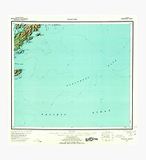 USGS TOPO Map Alaska AK Kaguyak 360993 1952 250000 Photographic Print