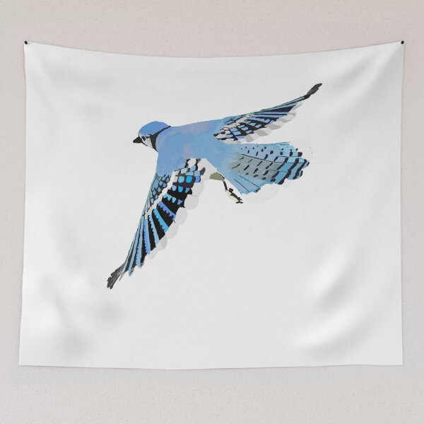 Item preview, Blue Jay in flight designed and sold by liberatoryart.