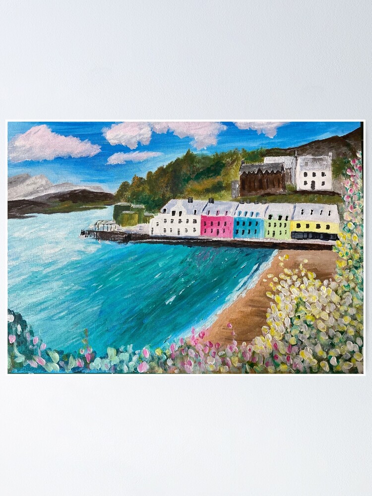 Portree Isle Of Skye Poster For Sale By Rockerbellas Redbubble