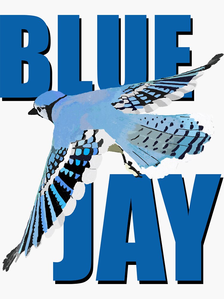 Blue Jay Cartoon Sticker for Sale by nina-aagaard