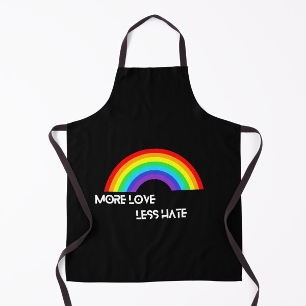 Item preview, MORE LOVE LESS HATE RAINBOW (Plain black background) designed and sold by NATHYSCREATION.