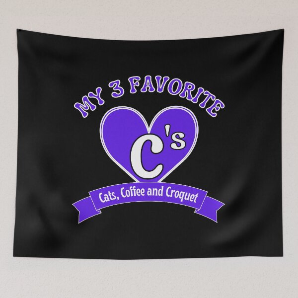 Item preview, My 3 favourite C's. Cats, Coffee and Croquet designed and sold by TheGreenGoat.