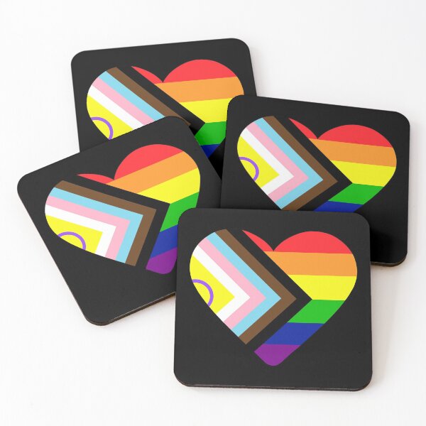 Item preview, 2021 Intersex-Inclusive Progress Pride Flag Heart designed and sold by NYXFN.