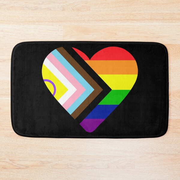 Item preview, 2021 Intersex-Inclusive Progress Pride Flag Heart designed and sold by NYXFN.