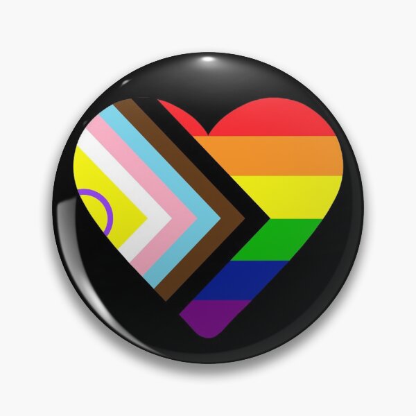 Item preview, 2021 Intersex-Inclusive Progress Pride Flag Heart designed and sold by NYXFN.