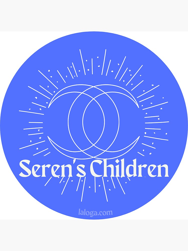 Thumbnail 3 of 3, Sticker, Seren's Children - blue designed and sold by laloga.