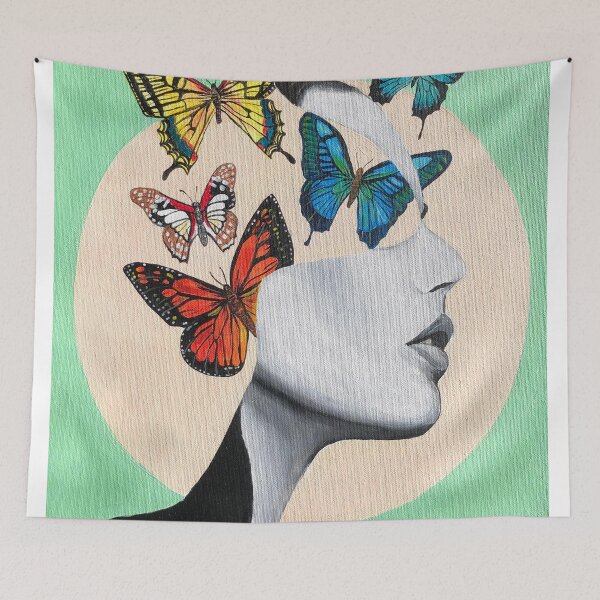 Item preview, Butterfly Abstract Face Painting designed and sold by clairemartwork.