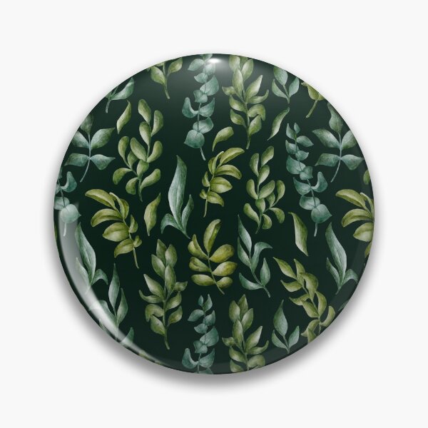 Item preview, Beautiful watercolorfoliage seamless pattern with green leaves on the dark green background. Elegant hand-drawn nature ornament. designed and sold by BananiLettering.
