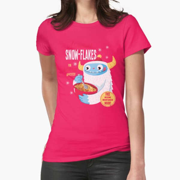 Abominable Snowflakes Fitted T-Shirt