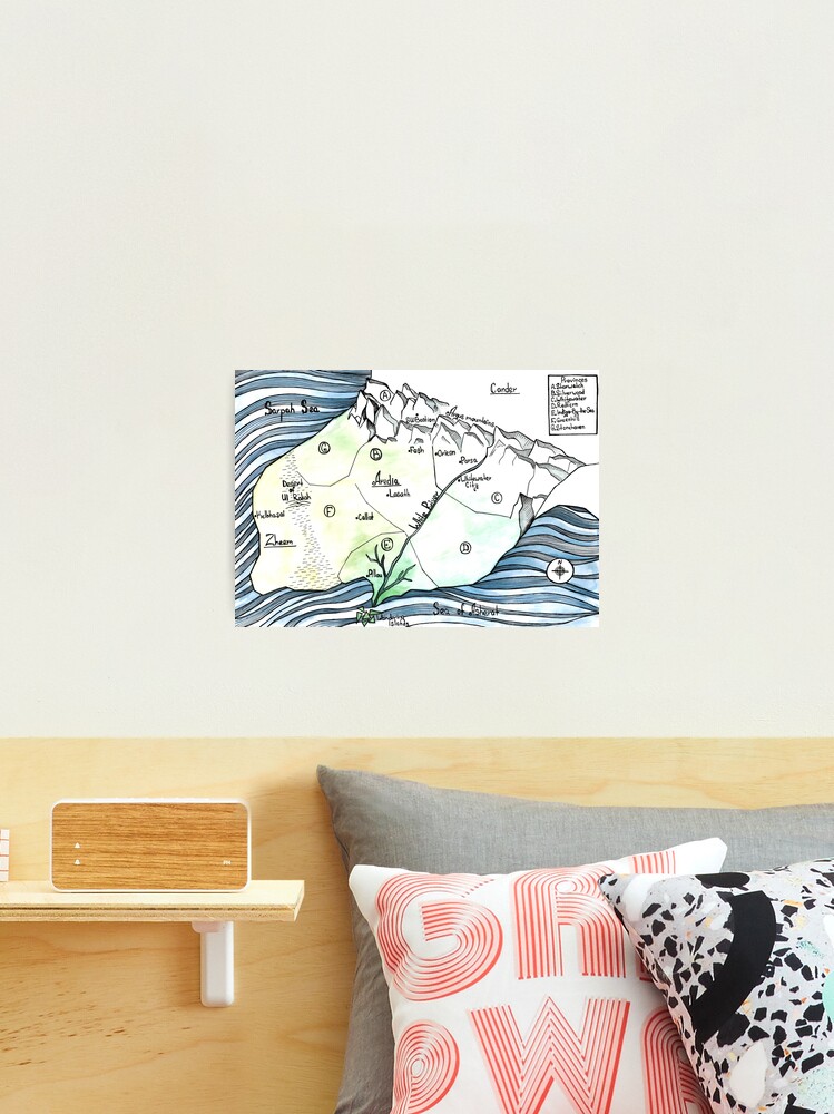 Thumbnail 2 of 3, Photographic Print, Map of Aredia & surrounding countries designed and sold by laloga.