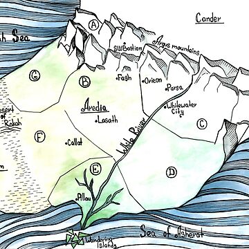 Artwork thumbnail, Map of Aredia & surrounding countries by laloga