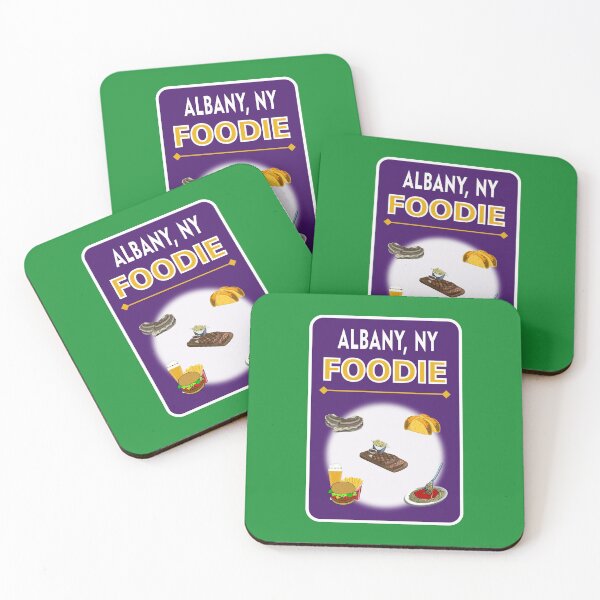 Item preview, Albany, New York  - Foodie - Purple, Gold Background designed and sold by ThisNThatImages.