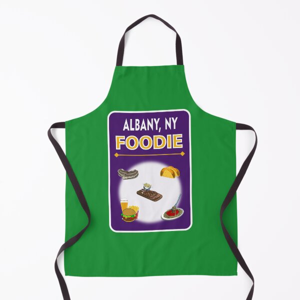 Item preview, Albany, New York - Foodie - Purple, Gold Background designed and sold by ThisNThatImages.