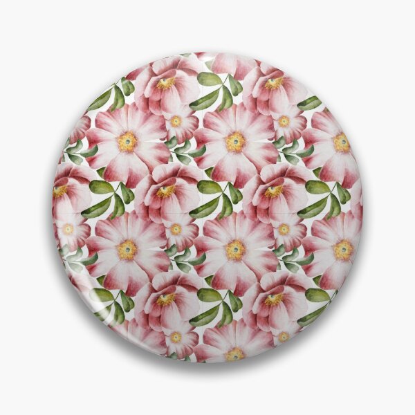 Item preview, Beautiful watercolor floral seamless pattern with pink rose hips background. Elegant hand-drawn nature ornament. designed and sold by BananiLettering.