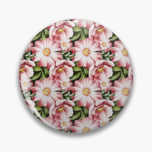 Item preview, Beautiful watercolor floral seamless pattern with pink rose hips background. Elegant hand-drawn nature ornament. designed and sold by BananiLettering.