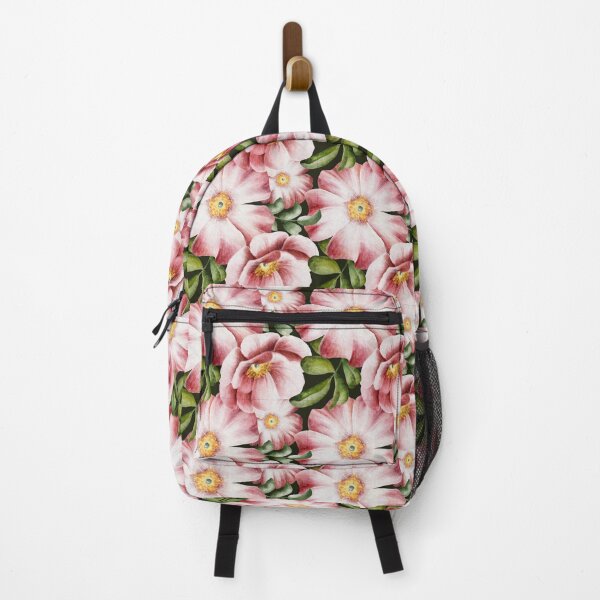 Item preview, Beautiful watercolor floral seamless pattern with pink rose hips background. Elegant hand-drawn nature ornament. designed and sold by BananiLettering.