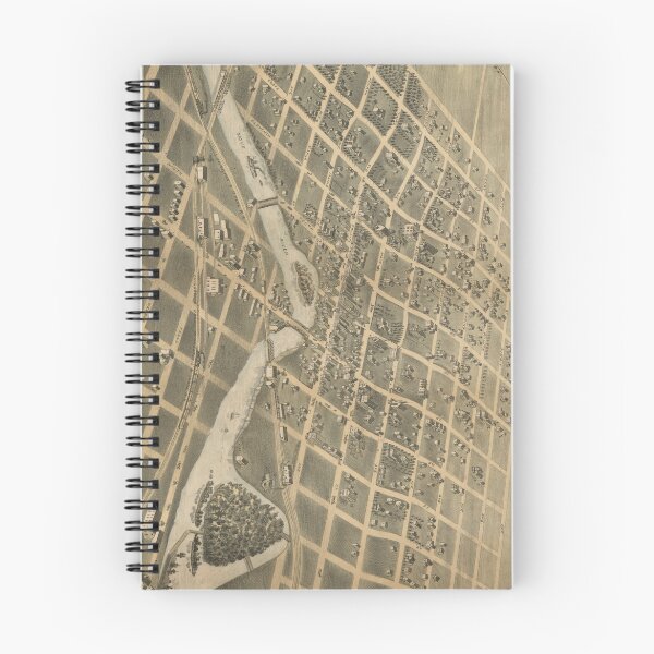 Item preview, Vintage Pictorial Map of Sioux Falls SD (1881) designed and sold by BravuraMedia.
