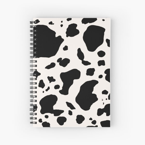 Cute Cow Pattern Black and White Spiral Notebook for Sale by trajeado14