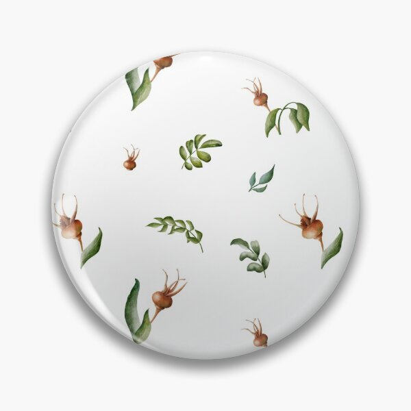 Item preview, Beautiful watercolor floral seamless pattern with brown rosehips, green leaves and dots on the white background.  designed and sold by BananiLettering.