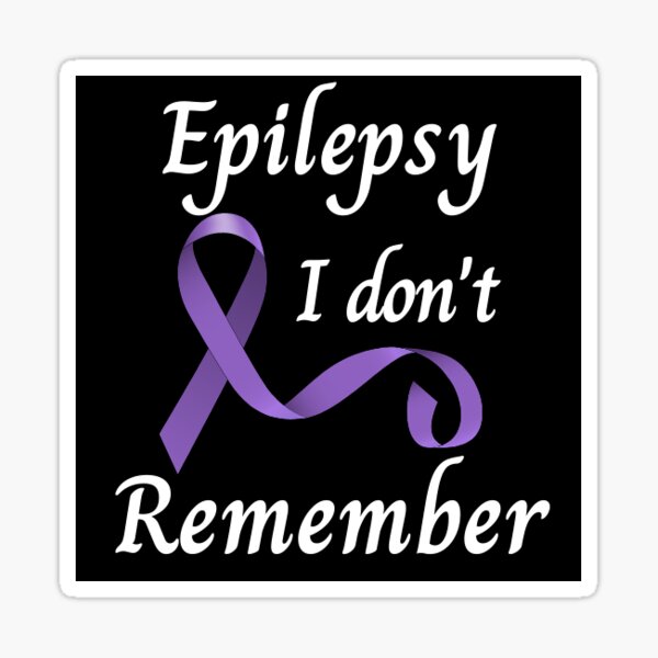 Epilepsy Awareness Purple Ribbon' Sticker