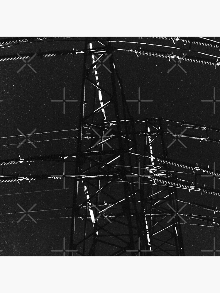 "Power cables black and white abstract picture" Poster by RossBi