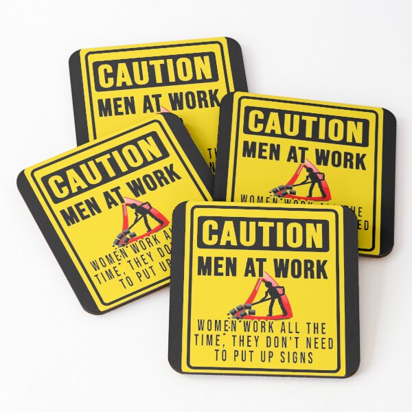 Item preview, funny men at work pun designed and sold by DisenyosDeMike.