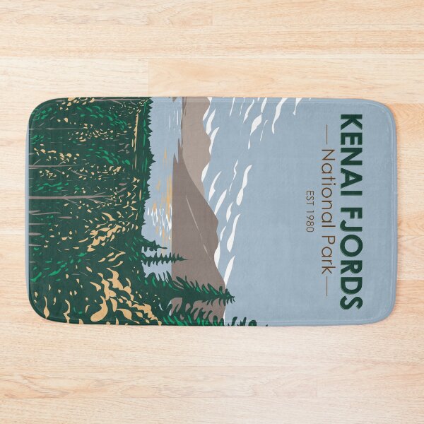 Item preview, Kenai Fjords National Park Skilake Lake Alaska Vintage designed and sold by KrisSidDesigns.