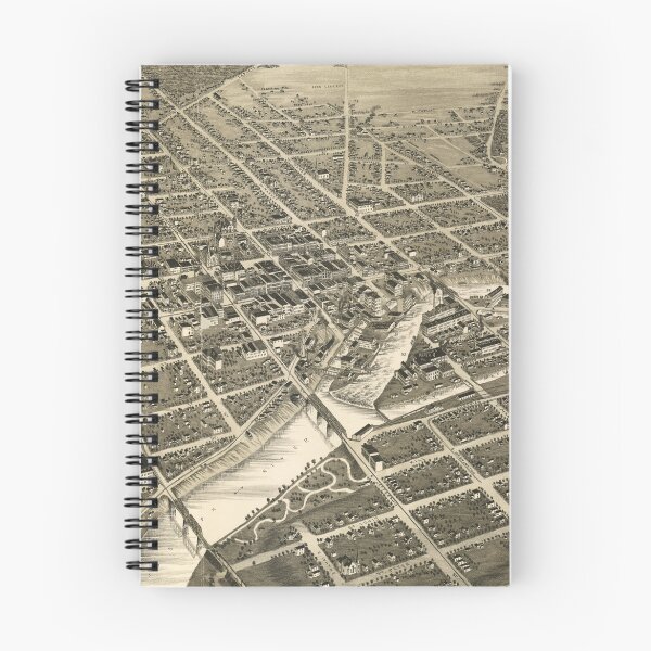 Item preview, Vintage Pictorial Map of South Bend IN (1890) designed and sold by BravuraMedia.