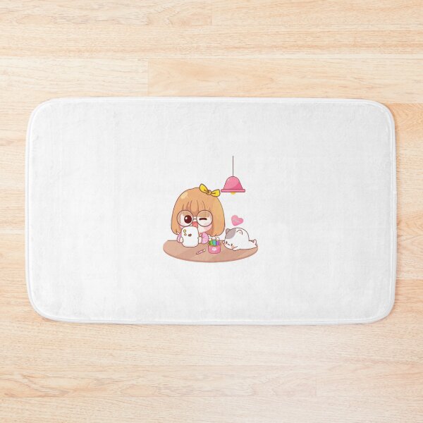 Item preview, Cute baby with cat using smartphone animation designed and sold by mohamedlaid.