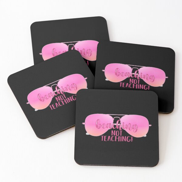 Item preview, Beaching Not Teaching! Pink (on Black) designed and sold by PawsitiveMum.