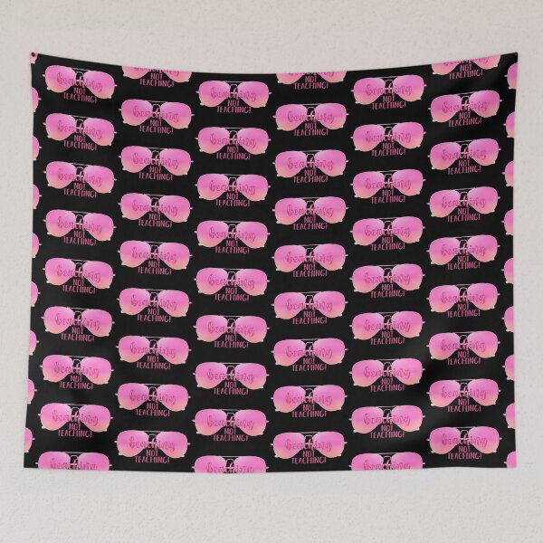 Item preview, Beaching Not Teaching! Pink (on Black) designed and sold by PawsitiveMum.