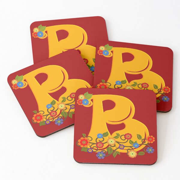 Aperçu de l'œuvre Monogramme B Nom personnalisé personnalisé Design Floral créée et vendue par Alondra.