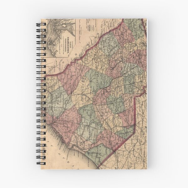 Item preview, Vintage Map of South Carolina (1865) designed and sold by BravuraMedia.