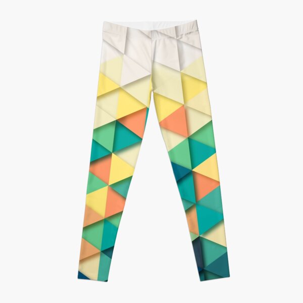 Texture of multicolored triangles Leggings