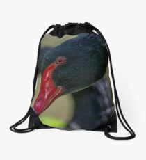 BLACK SWAN CLOSE UP Drawstring Bag