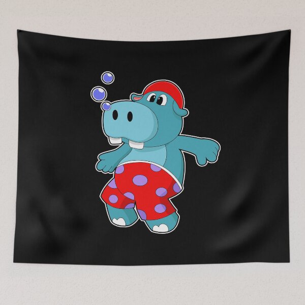 Item preview, Hippo at Swimming with Swimming trunks designed and sold by Snabdesign84.